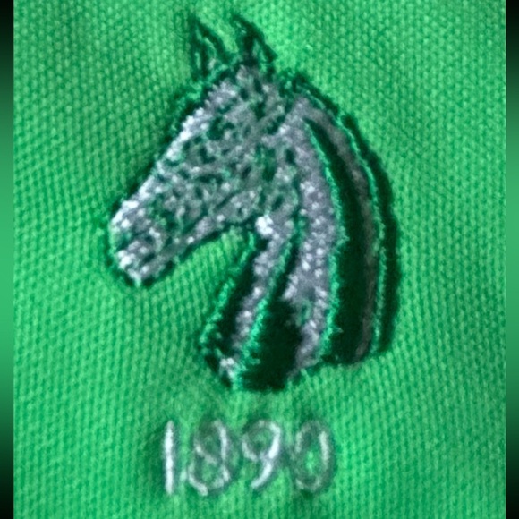 Nike Golf Polo Lime Green Shirt with embroidered Horse Head - Picture 6 of 10